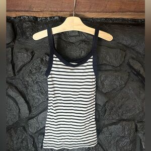 H&M black and white stripe tank